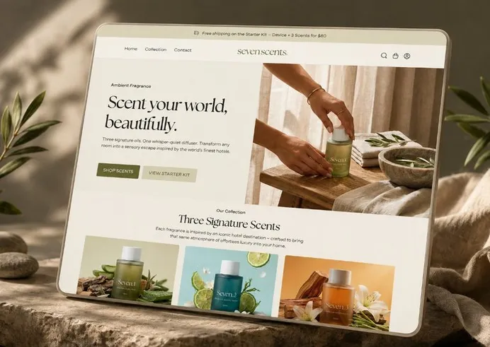 sevenscents. Shopify storefront